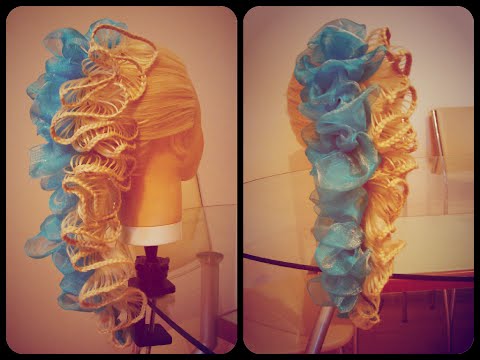 Видео: Воздушная причёска с лентой  Плетение Скат. Детские причёски