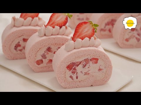 Видео: Клубничный ангел из белого шоколада Cake Roll
