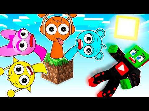 Видео: ВЫЖИВАНИЕ НА ОДНОМ БЛОКЕ СО ВСЕМИ СПРУНКАМИ в МАЙНКРАФТ