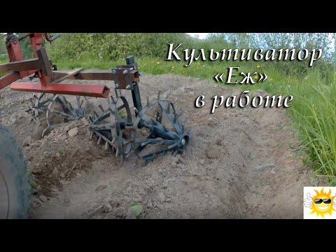 Видео: Ротационный культиватор "Еж" в работе