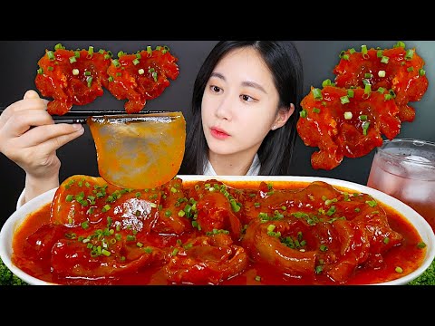 Видео: ASMR MUKBANG | Острые Говяжьи Сухожилия С Круглой Лапшой🔥 *Сделала Сама | eating