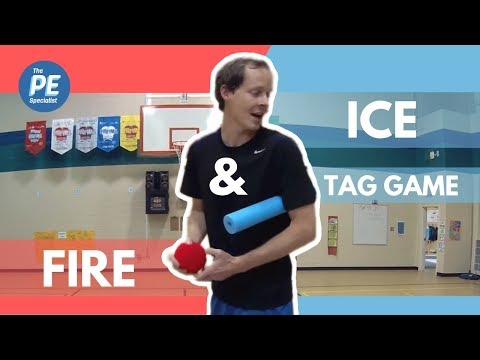 Видео: PE Games: Игра в догонялки «Огонь и лёд» с бросанием и ловлей