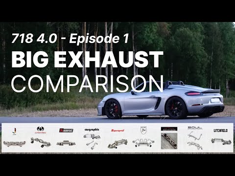 Видео: Большое сравнение выхлопных систем вторичного рынка, EP01 — Porsche 718 4.0: GT4/Spyder/GTS — все...