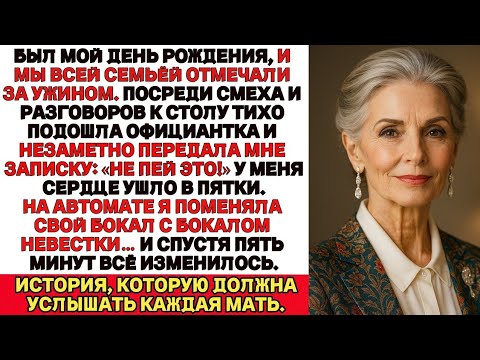 Видео: На моём дне рождения официантка вдруг прошептала Не пей это и уже через пять минут всё перевернулось