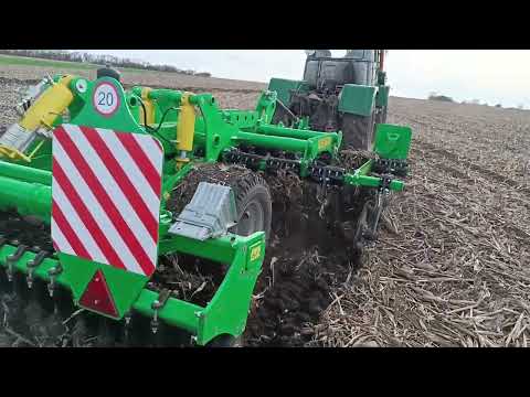 Видео: Т150/Man260 + диски Kronos (Велес-Агро) по кукурудзяним решткам, вологий грунт.