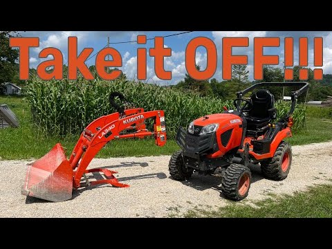 Видео: Не бойтесь попробовать это!!! — Советы и рекомендации по снятию фронтального погрузчика Kubota BX