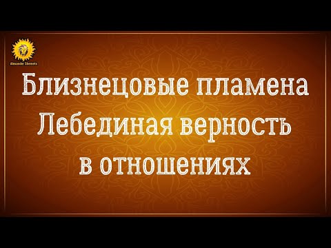Видео: Близнецовые пламена лебединая верность в отношениях.