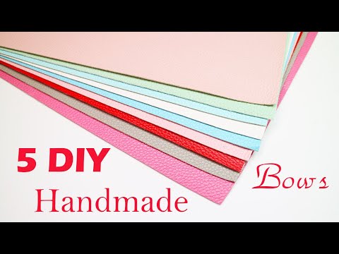 Видео: 5 САМЫХ ПРОСТЫХ Бантика из Кожи и Кожзама