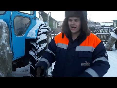 Видео: Т-40АМ запуск в  -22° с помощью РС.