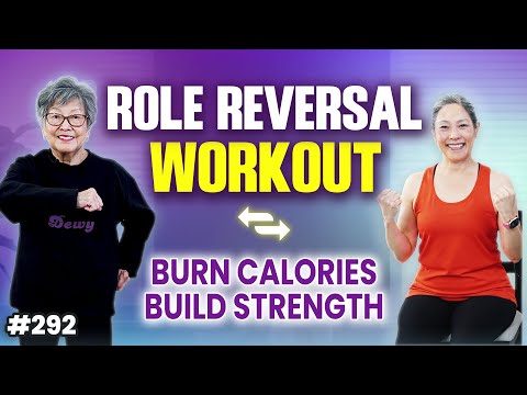 Видео: Тренировка с ходьбой со сменой ролей | Улучшение кровообращения, силы и координации (стоя и сидя)