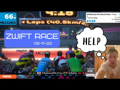 Видео: Моя первая гонка в Zwift / кат C / 06-11-22