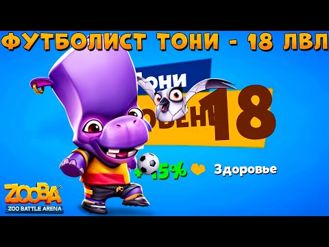 Видео: КАЧАЕМ 18 УРОВЕНЬ!!! ФУТБОЛИСТ БЕГЕМОТ ТОНИ В ИГРЕ ZOOBA