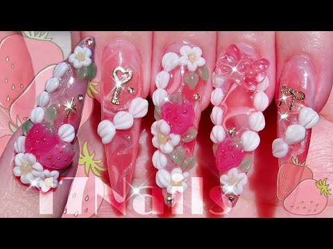 Видео: 3D ногти с использованием глиняного геля 💅 Гелевые ногти 🍓