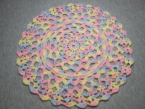 Видео: Красивая меланжевая САЛФЕТКА крючком. Вязание крючком.