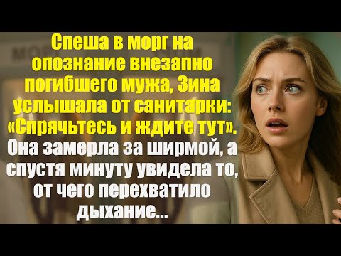 Видео: Спеша в морг на опознание внезапно погибшего мужа, Зина услышала от санитарки- «Спрячьтесь и ждите..