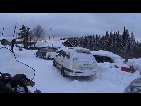 Видео: Выезд на снегоходах на Зотолотой Китат. Ищем хариуса.