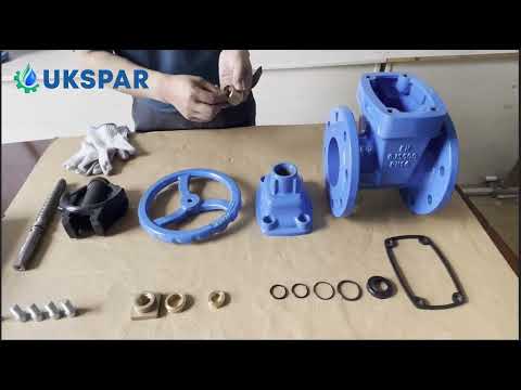 Видео: Задвижка с обрезиненным клином для воды. Задвижка 30ч39р фланцевая чугунная UKSPAR.