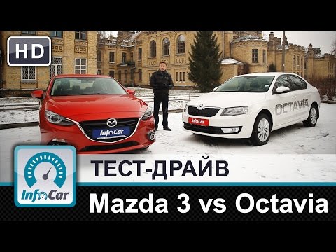 Видео: Mazda 3 1.5 vs. Skoda Octavia 1.4 TSI - тест-сравнение от InfoCar.ua