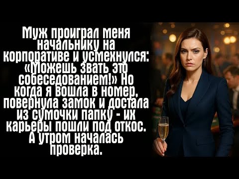 Видео: Муж проиграл меня начальнику на корпоративе и усмехнулся： «Можешь звать это собеседованием!»