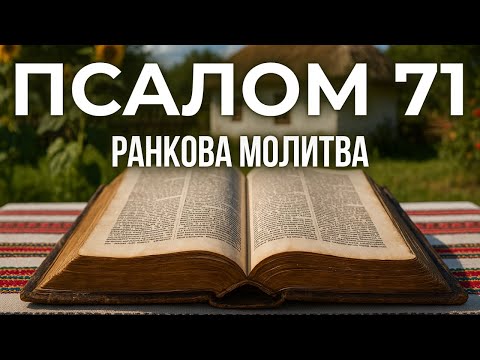 Видео: 20 ВЕРЕСНЯ ПСАЛОМ 71 (70) | ЦЯ МОЛИТВА ЗМІНИТЬ ТВІЙ РАНОК