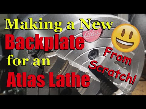 Видео: Изготовление новой задней пластины токарного патрона (с нуля!) для токарного станка Atlas 😁
