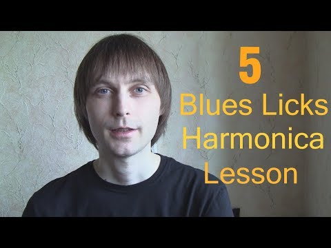 Видео: Губная гармошка. 5 блюзовых ликов для вашего соло. 5 Blues Licks Harmonica Lesson.