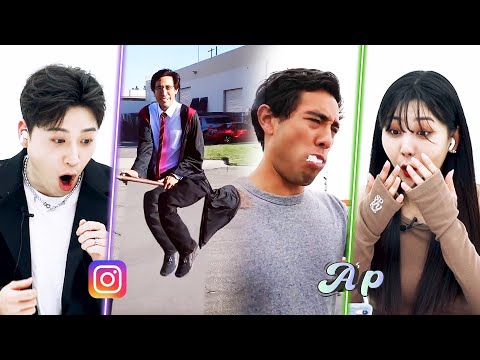 Видео: Горячие корейские парень и девушка реагируют на Zachking, вундеркинда и фокусника 22-го века | асопо