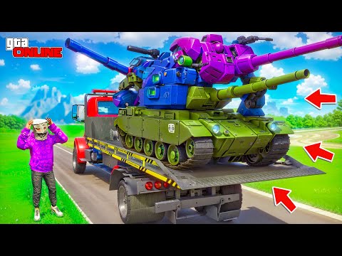 Видео: ЗАТРОЛЛИЛ И УГНАЛ 3 ТАНКА - ПОСТРОИЛ РОБОТА! БИТВА ЭВАКУАТОРОВ В ГТА 5 ОНЛАЙН | НАШЕЛ 3 ТАЧКИ
