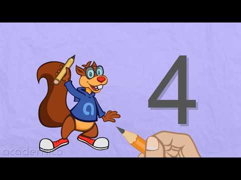 Видео: Число и цифра 4 - Математика 1 клас | academico
