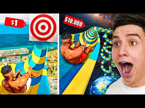 Видео: ВОДНАЯ ГОРКА ЗА 10$ vs 100$ vs 10.000$ ! САМЫЙ ДОРОГОЙ АКВАПАРК В МИРЕ (ГТА 5)