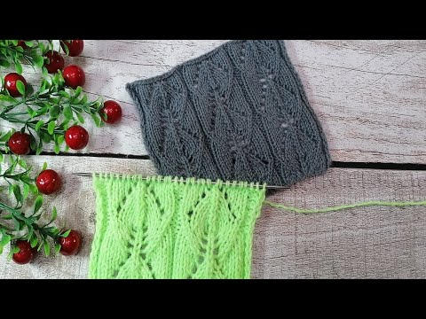 Видео: Красивый простой ажурный узор №15 для вязания топиков и кардиганов