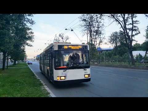 Видео: Троллейбус, маршрут №24 ВМЗ-5298.01 (ВМЗ-463) б.1821 (10.08.2023) Санкт-Петербург