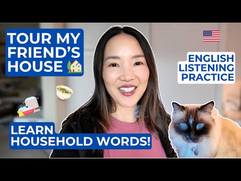 Видео: Практика аудирования медленной английской речи в гостях у друга 🐱🏠 Кухня, задний двор и не только!