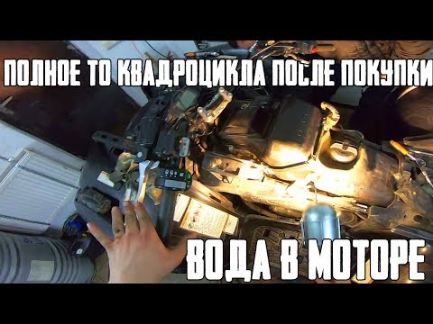 Видео: Эмульсия в моторе ?! Полное ТО Yamaha Grizzly 700 после покупки