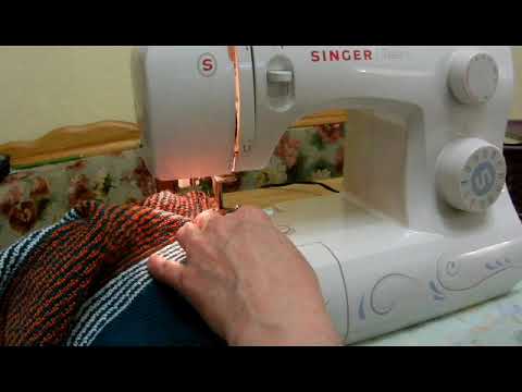 Видео: Сшиваем вязаный жакет на швейной машине.  Уроки машинного вязания