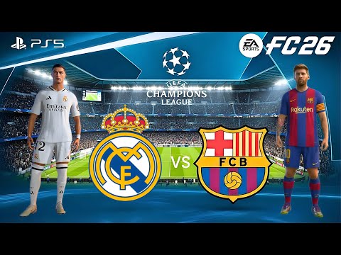 Видео: Реал Мадрид против Барселоны - Финал UCL | Криштиану Роналду против Лионеля Месси | ФК 26