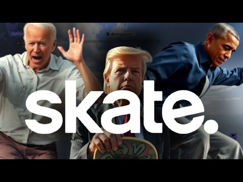 Видео: Президенты катаются на коньках.