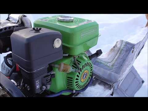 Видео: Мотобуксировщик в мороз