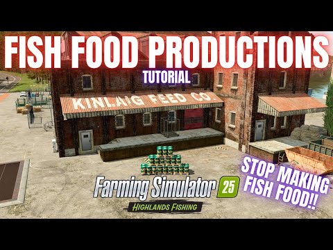 Видео: РУКОВОДСТВО ПО ПРОИЗВОДСТВУ КОРМА ДЛЯ РЫБ — Расширение Highlands Fishing — Farming Simulator 25