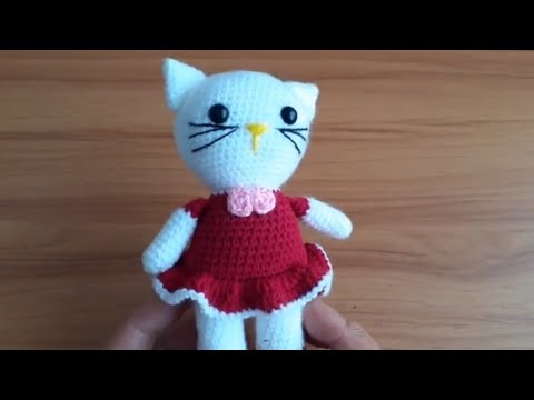 Видео: Кошечка крючком  ч.  1  Ручки хвостик , ушки и ножки.