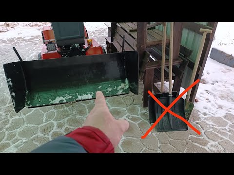 Видео: Адаптер к мотоблоку МТЗ.Первая проба по чистке снега.