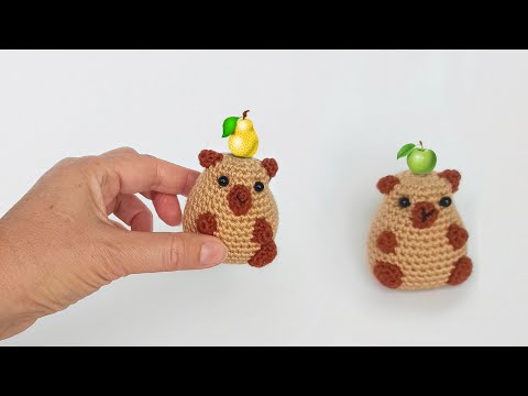 Видео: 💚 Вязать брелок Маленьких Капибар крючком за 20 минут? Это реально! 💚