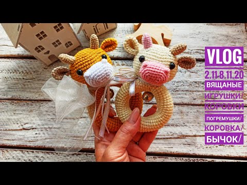 Видео: VLOG 2.11-8.11.20 /вязаные бычки/вязаные коровки/символ 2021 года