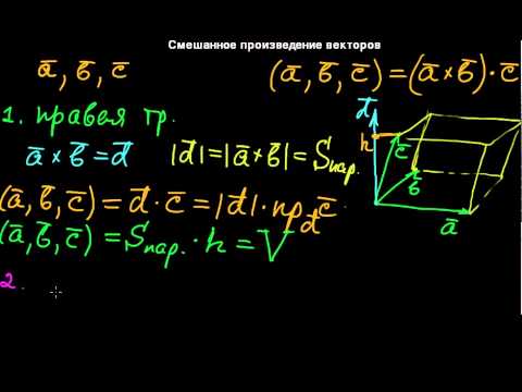 Видео: §17 Смешанное произведение векторов