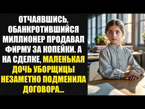 Видео: Обанкротившийся миллионер продавал фирму за копейки. А на сделке, маленькая дочь уборщицы...