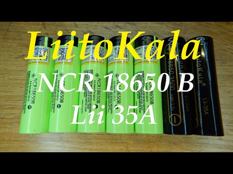 Видео: Аккумуляторы от LiitoKala Lii35A и NCR18650B тест емкости, и особенности применения.