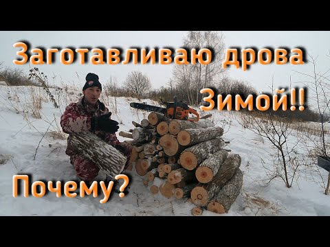 Видео: Заготавливаю дрова зимой и вот почему, жизнь в деревне