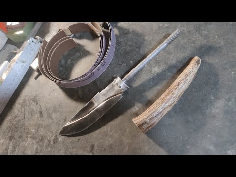 Видео: Клинок Фигурный Долл Выборка/Спуски Рукоять Ножа Рог Процесс работы