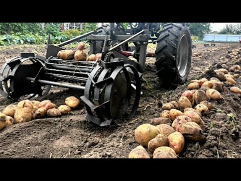 Видео: МОДЕРНИЗАЦИЯ, РАЗМЕРЫ ТРАНСПОРТЕРНОЙ КАРТОПЛЕКОПАЛКИ к мотоблоку, трактору