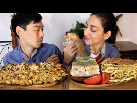 Видео: мукбанг  холодец  жареный рис  корейские блинчики     не асмр   у нас пополнение!